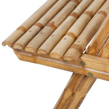 Picnic Table 115x115x81 cm Bamboo - Top-Down View