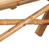 Picnic Table 115x115x81 cm Bamboo - 45-Degree Angle