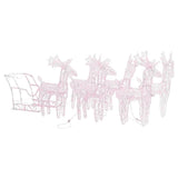 Reindeers & Sleigh Christmas Decoration 320 LEDs Acrylic