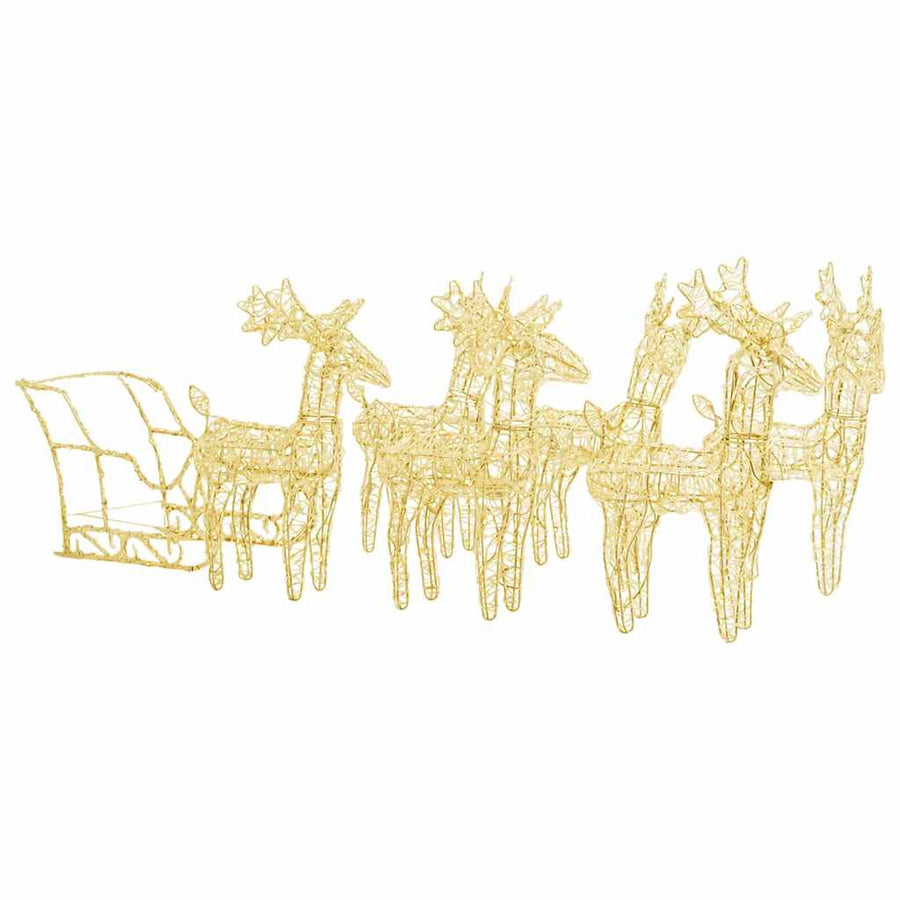 Reindeers & Sleigh Christmas Decoration 320 LEDs Acrylic