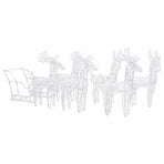 Reindeers & Sleigh Christmas Decoration 320 LEDs Acrylic