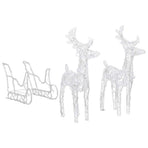 Reindeers & Sleigh Christmas Decoration 320 LEDs Acrylic