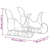 Reindeers & Sleigh Christmas Decoration 320 LEDs Acrylic - Extra Image