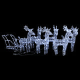 Reindeers & Sleigh Christmas Decoration 320 LEDs Acrylic