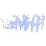 Reindeers & Sleigh Christmas Decoration 320 LEDs Acrylic - Front View
