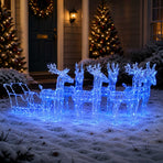 Reindeers & Sleigh Christmas Decoration 320 LEDs Acrylic