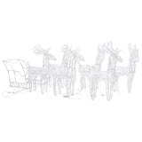 Reindeers & Sleigh Christmas Decoration 320 LEDs Acrylic - Side View