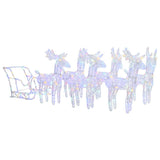 Reindeers & Sleigh Christmas Decoration 320 LEDs Acrylic - Front View