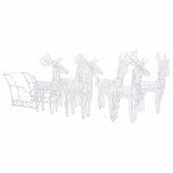 Reindeers & Sleigh Christmas Decoration 320 LEDs Acrylic - Side View