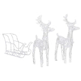 Reindeers & Sleigh Christmas Decoration 320 LEDs Acrylic - Top-Down View
