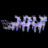 Reindeers & Sleigh Christmas Decoration 320 LEDs Acrylic