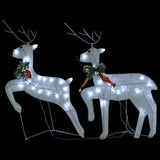 Reindeer & Sleigh Christmas Decoration 100 LEDs Outdoor White - Close-Up Angle