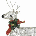 Reindeer & Sleigh Christmas Decoration 140 LEDs Outdoor Gold
