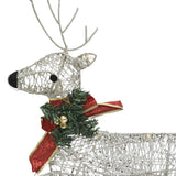 Reindeer & Sleigh Christmas Decoration 140 LEDs Outdoor Gold - Close-Up Angle
