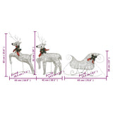 Reindeer & Sleigh Christmas Decoration 140 LEDs Outdoor Gold - Extra Image