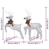 Reindeer & Sleigh Christmas Decoration 140 LEDs Outdoor Silver - Extra Image