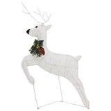 Reindeer & Sleigh Christmas Decoration 140 LEDs Outdoor White - Extra Image