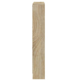 Shoe Cabinet Oak 59x17x108 cm Engineered Wood - Close-Up Angle