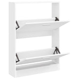 Shoe Cabinet White 59x17x81 cm Engineered Wood