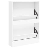 Shoe Cabinet White 59x17x81 cm Engineered Wood