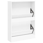 Shoe Cabinet White 59x17x81 cm Engineered Wood