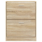 Shoe Cabinet Oak 59x17x81 cm Engineered Wood