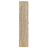 Shoe Cabinet Oak 59x17x81 cm Engineered Wood - Rear View