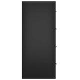 Sideboard with 4 Drawers 60x30.5x71 cm Black - 45-Degree Angle