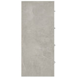 Sideboard with 4 Drawers 60x30.5x71 cm Concrete Grey - 45-Degree Angle
