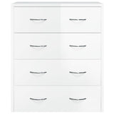 Sideboard with 4 Drawers 60x30.5x71 cm High Gloss White - Top-Down View