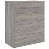 Sideboard with 4 Drawers 60x30.5x71 cm Grey Sonoma - Side View