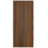 Sideboard with 4 Drawers 60x30.5x71 cm Brown Oak