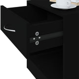 Bedside Cabinets 2 pcs with Drawer Black - Extra Image
