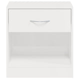 Bedside Cabinets 2 pcs with Drawer High Gloss White