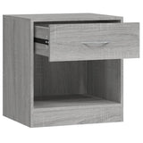 Bedside Cabinets 2 pcs with Drawer Grey Sonoma - Close-Up Angle