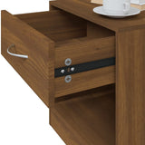 Bedside Cabinets 2 pcs with Drawer Brown Oak - Extra Image