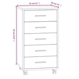 Drawer Cabinet with Castors High Gloss White Engineered Wood