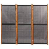 3-Panel Room Divider Black 210x180 cm - Top-Down View
