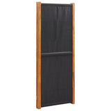 3-Panel Room Divider Black 210x180 cm