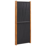3-Panel Room Divider Black 210x180 cm - 45-Degree Angle