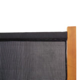 3-Panel Room Divider Black 210x180 cm - Rear View