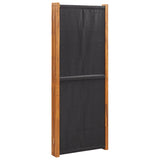 4-Panel Room Divider Black 280x180 cm - 45-Degree Angle