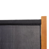 4-Panel Room Divider Black 280x180 cm - Rear View