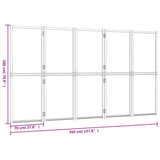5-Panel Room Divider Black 350x180 cm