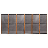 6-Panel Room Divider Black 420x180 cm - Top-Down View