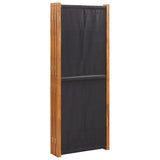 6-Panel Room Divider Black 420x180 cm - 45-Degree Angle