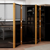 6-Panel Room Divider Black 420x180 cm