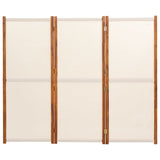 3-Panel Room Divider Cream White 210x180 cm - Top-Down View