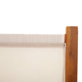 3-Panel Room Divider Cream White 210x180 cm - Rear View