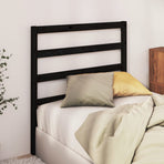 Bed Headboard Black 96 cm Solid Wood Pine